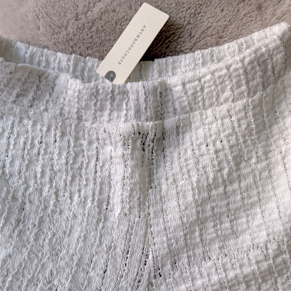 NWT Anthropologie Celandine Crochet-Knit Pull-On Short Ivory White Size S - Picture 9 of 11